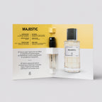 RP Parfums Majestic perfume bottle and packaging on a light gray background