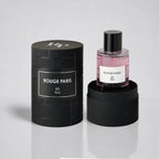 Rouge Paris perfume bottle and packaging on a light gray background