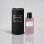 Rouge Paris perfume bottle and packaging on a light gray background