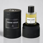 RP Paris Tendre Vetiver perfume bottle and packaging on a light gray background