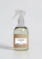 RP PARIS Casablanca scented fabric spray in a clear bottle with a beige label and French flag detail